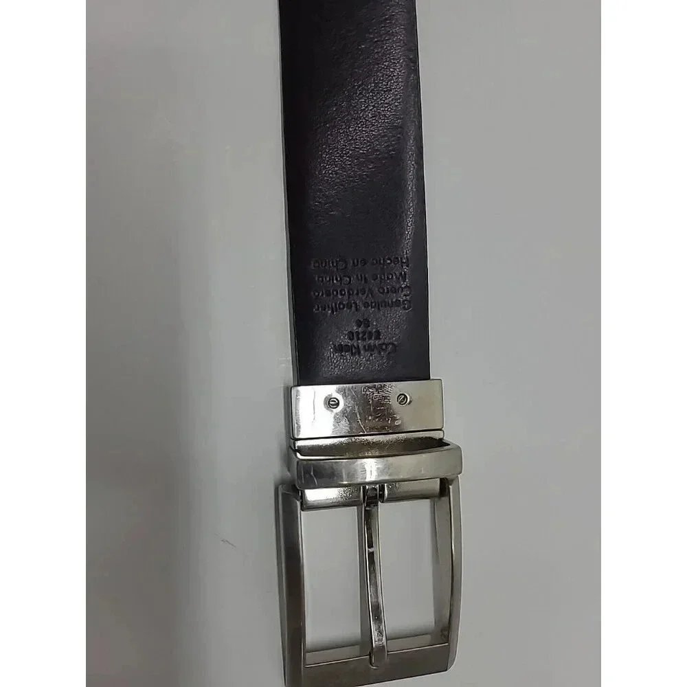 Calvin Klein Belt Men's Revesible Smooth Leather Black and Brown Size 34